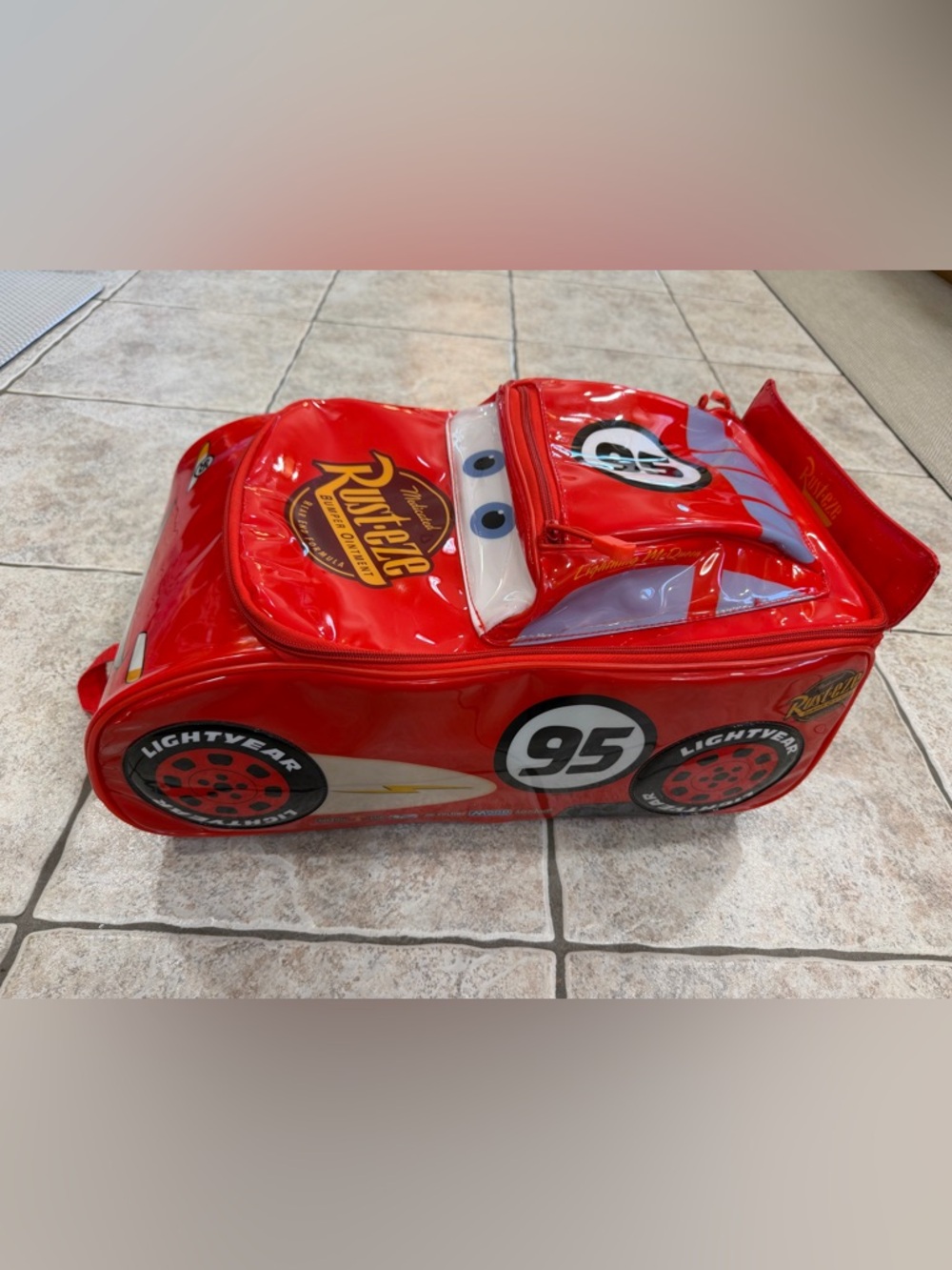 Disney Pixar Cars Lightning McQueen Rolling Carry On Suitcase